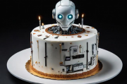 人工智能蛋糕，科技与美食的跨界融合，AI烘焙新潮，科技蛋糕引领美食跨界风尚，AI烘焙新风尚，科技蛋糕引领美食跨界潮流