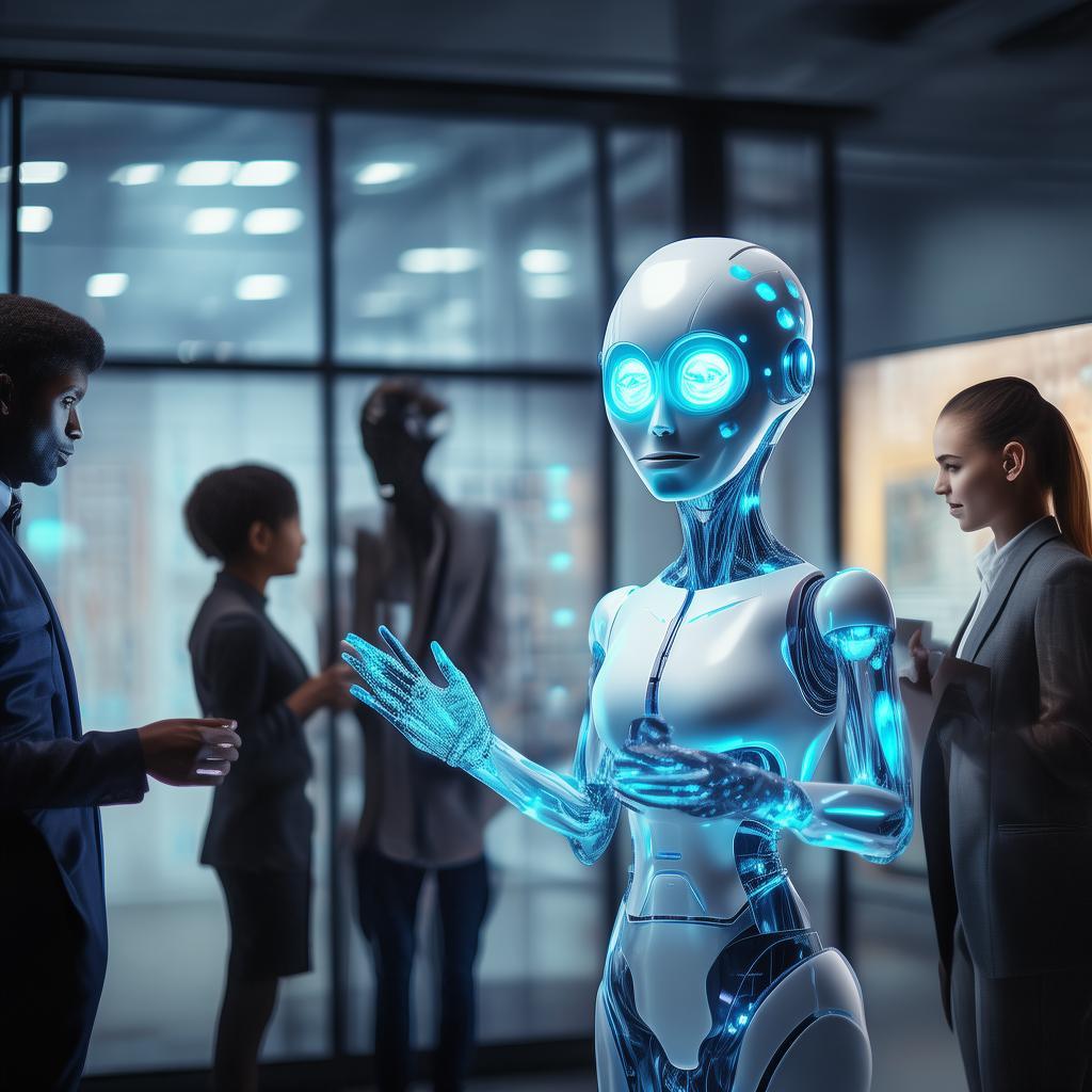 人工智能工作状态，未来职场的新伙伴，人工智能赋能职场，未来工作伙伴的新篇章