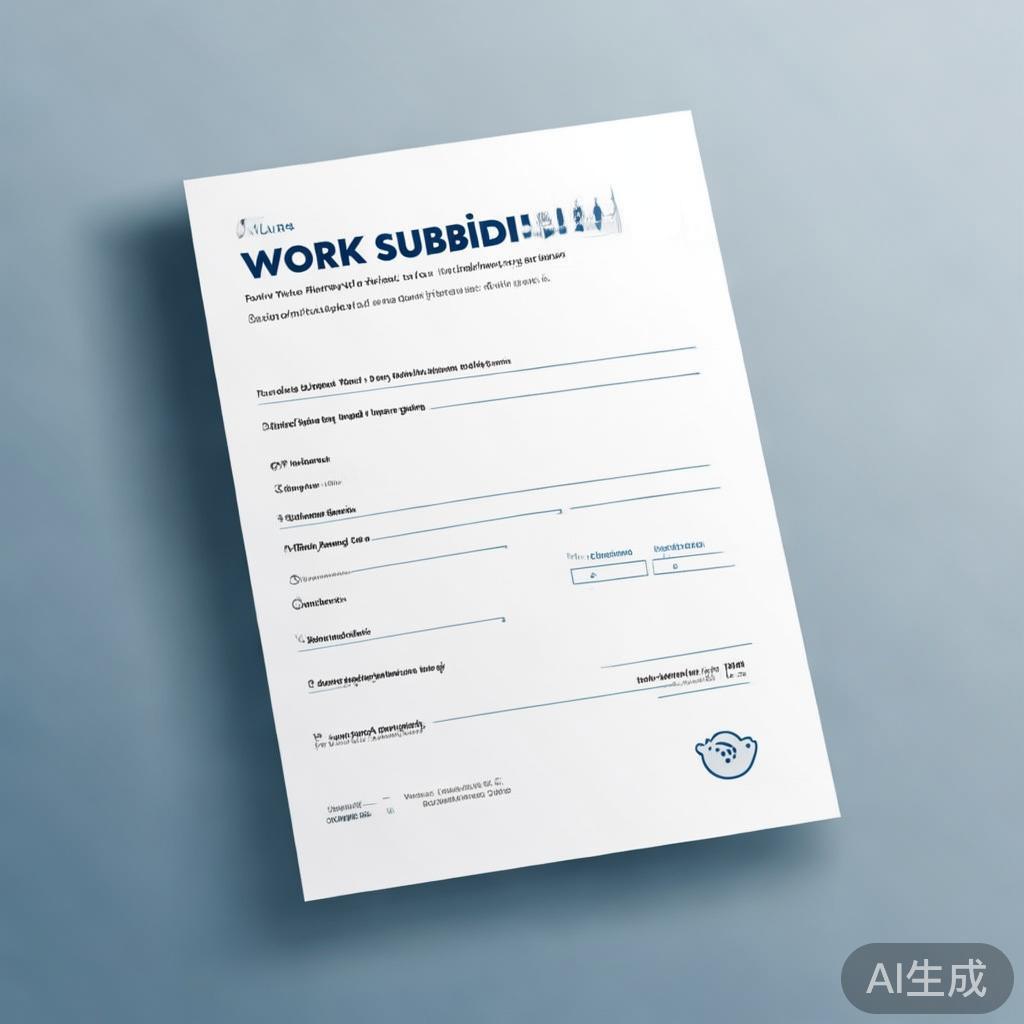 工作补贴申请模版
