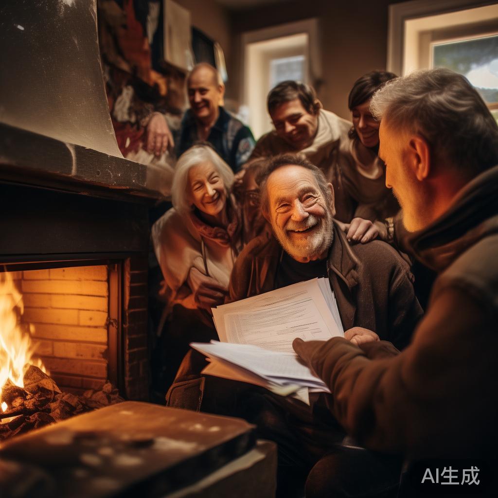 在写作风格上，要保持温暖和温情，让读者感受到社区的关怀和老人的幸福。同时，要确保信息准确，可能需要查阅一些关于社区补贴申请的资料，确保内容的可信度