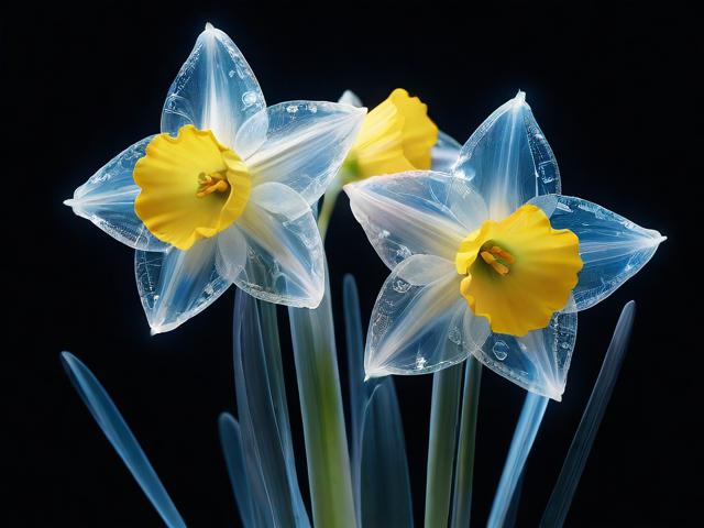 人工智能水仙花，科技与美的完美融合